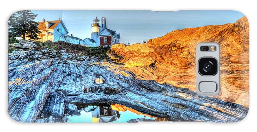 Maine Galaxy Case featuring the photograph Reflections at Pemaquid Point by Don Mercer