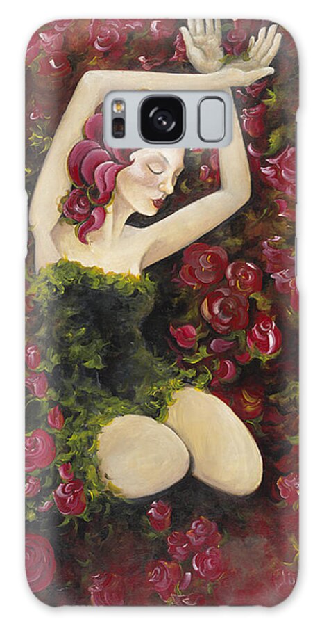 Woman Galaxy Case featuring the painting Reflections by Stephanie Broker
