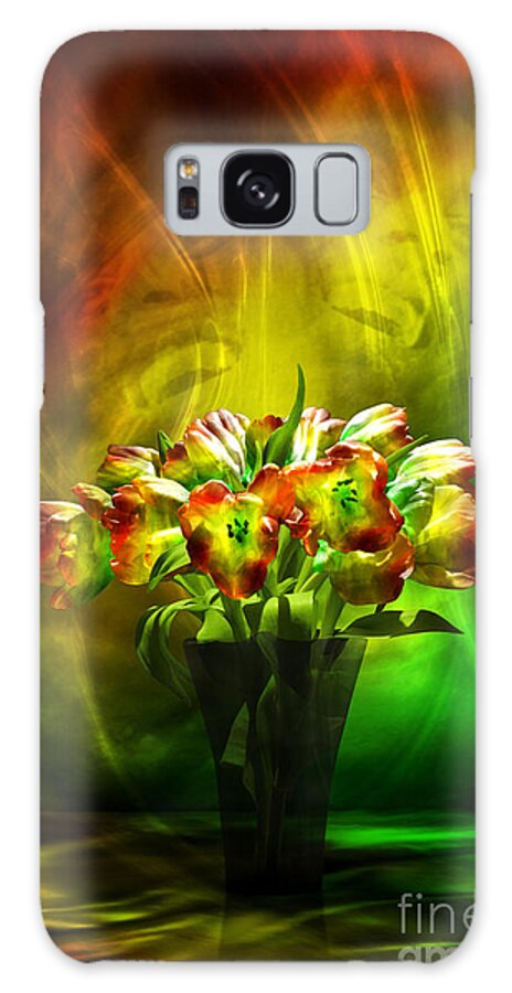 Colorfull Tulip Galaxy S8 Case featuring the digital art Reggae tulips by Johnny Hildingsson