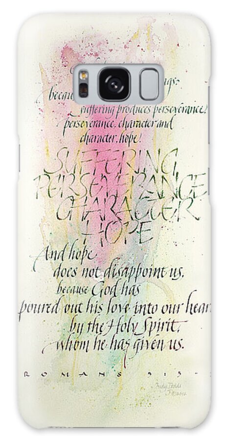 Encouragement Or Sympathy Galaxy Case featuring the painting Rejoice and Hope by Judy Dodds