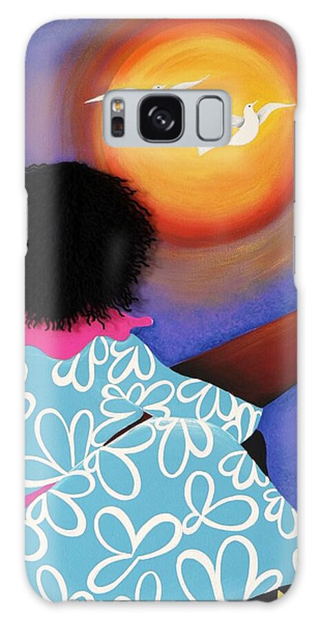 Sabree Galaxy Case featuring the painting Release by Patricia Sabreee