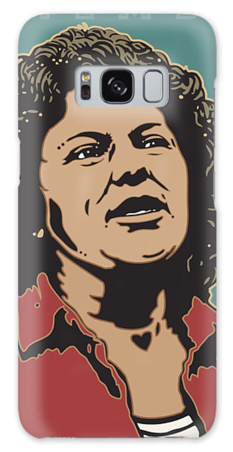 Berta Galaxy Case featuring the digital art Remember Berta Caceres by Linda Ruiz-Lozito