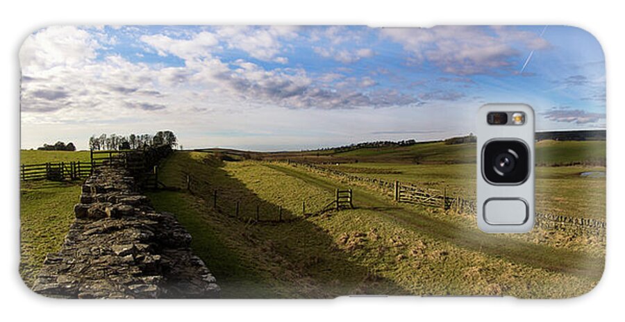 Panoramic Galaxy Case featuring the photograph Remnants of Hadrians Wall by Tim Dussault