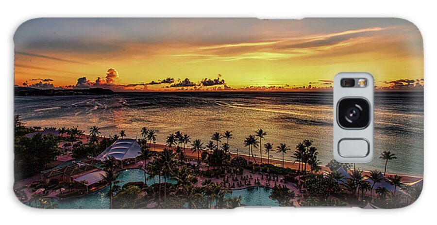Guam Galaxy Case featuring the photograph Resort Sunset by Ray Shiu