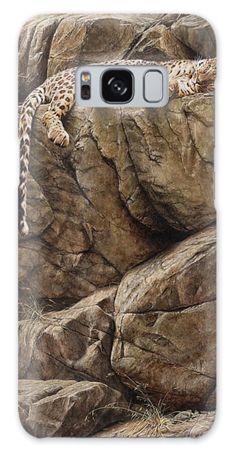 Wildlife Paintings Galaxy Case featuring the painting Resting In Comfort by Alan M Hunt