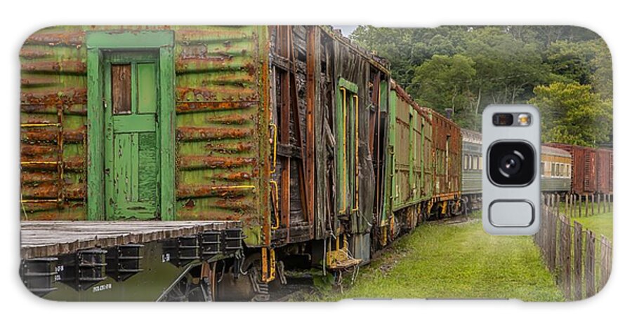 Railroad Galaxy Case featuring the photograph Retired Railcars by Kevin Craft