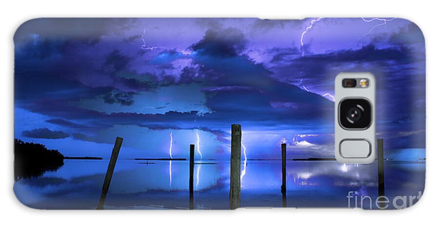 Lightning Galaxy Case featuring the photograph Blue Nights #2 by Quinn Sedam