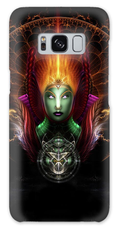 Riddian Galaxy Case featuring the digital art Riddian Queen Of Fire by Rolando Burbon
