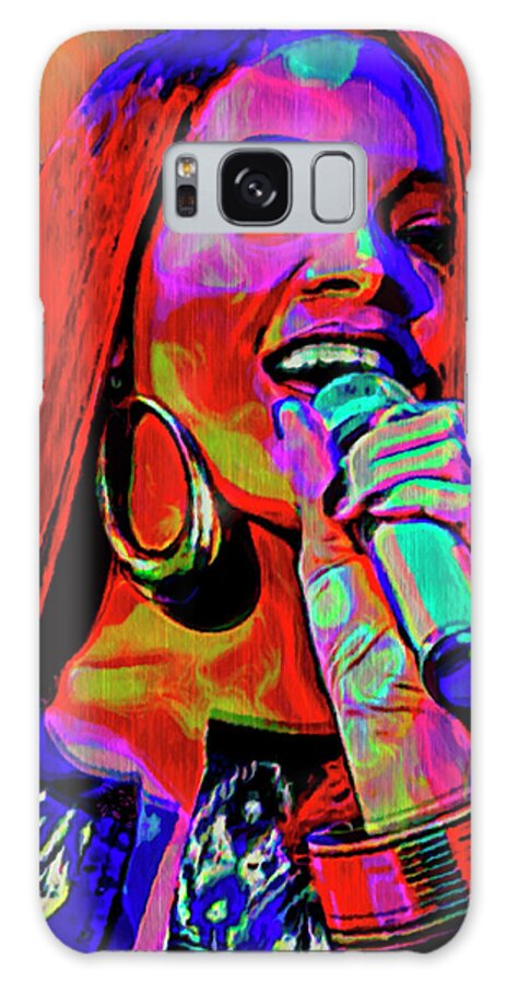 Portrait Galaxy Case featuring the painting Rihanna by Fli Art
