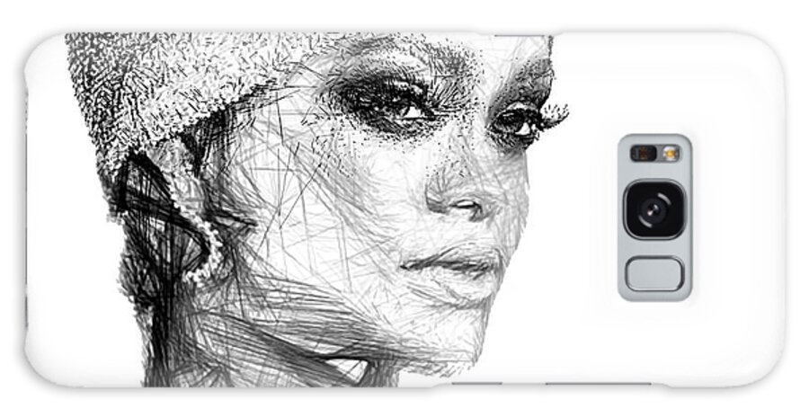 Rafael Salazar Galaxy Case featuring the digital art Rihanna by Rafael Salazar