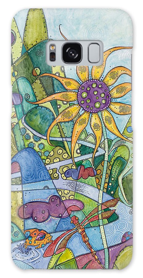 Flower Galaxy Case featuring the painting Rise and Shine by Tanielle Childers