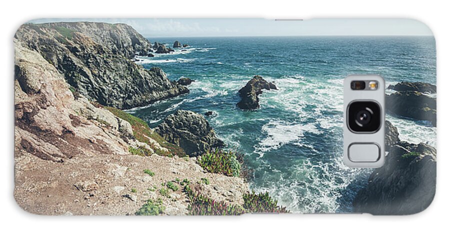 Landscape Galaxy Case featuring the photograph Rising Cliffs at Bodega Head by Margaret Pitcher