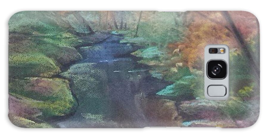 Pastel Landscape Galaxy Case featuring the pastel River In the Fall by Betsy Carlson Cross
