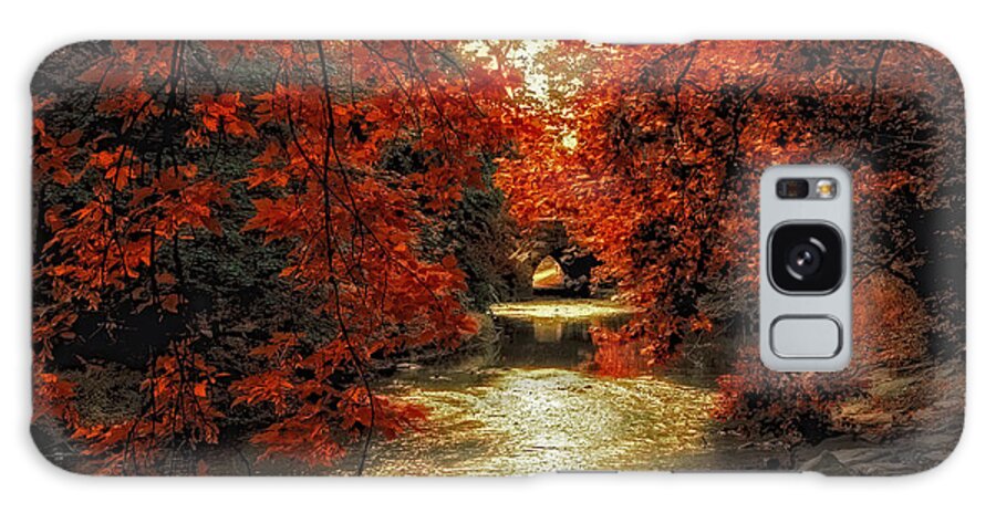 Autumn Galaxy Case featuring the photograph Riverbank Red by Jessica Jenney