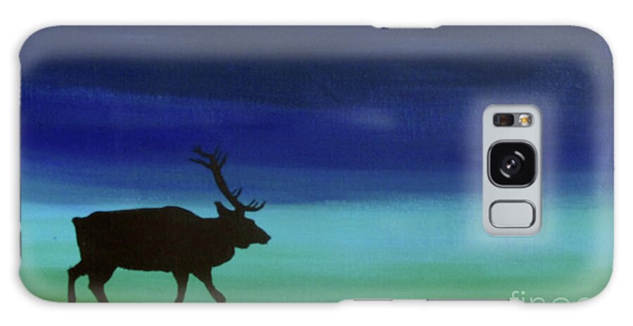 Elk Galaxy Case featuring the painting Roaming Elk by Sara Becker