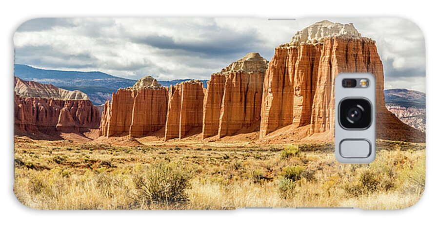 Red Rock Galaxy Case featuring the photograph Rock Formations in Cathedral Valley by Scott Law