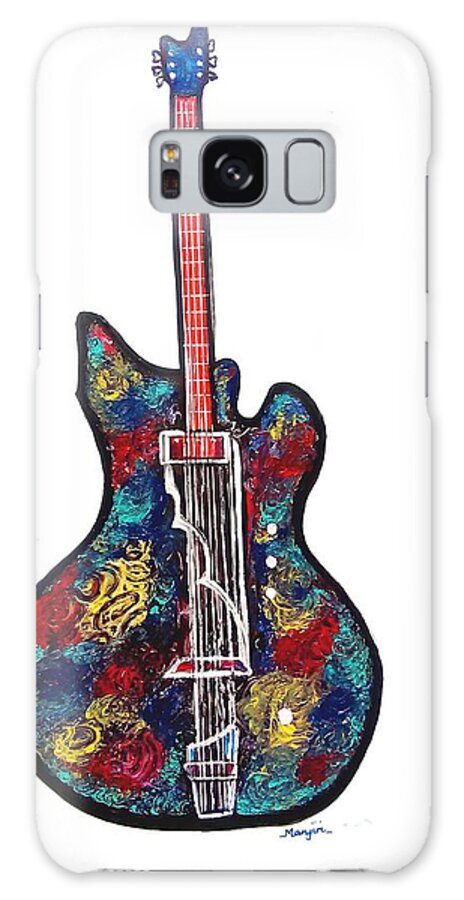 Guitar Galaxy S8 Case featuring the painting Rock on 3 by Manjiri Kanvinde