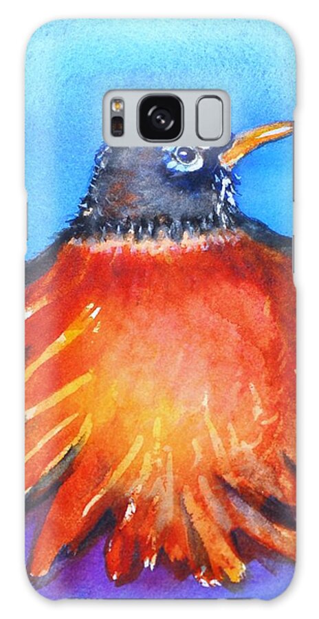 Bird Galaxy S8 Case featuring the painting Rockin Robin by Patricia Piffath