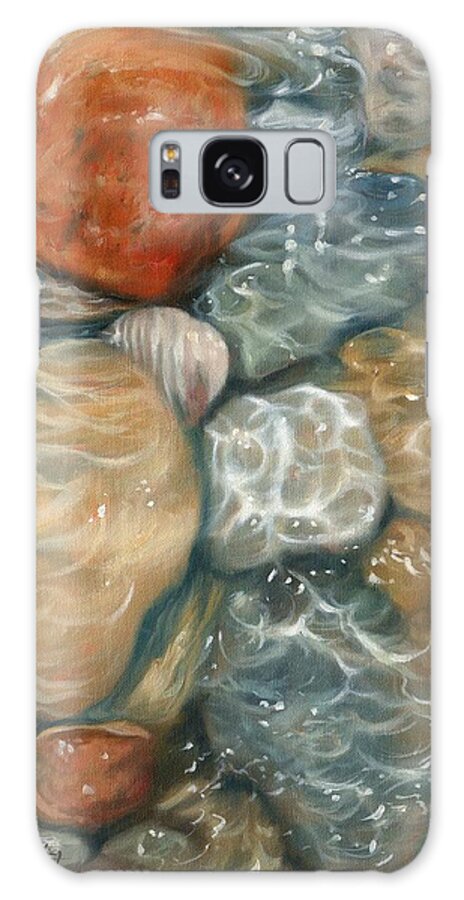 Rockpool Galaxy Case featuring the painting Rockpool by David Stribbling