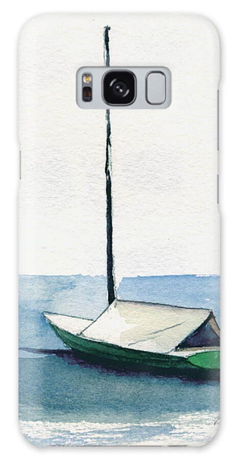Seascape Galaxy Case featuring the painting Rockport Boat Study by Paul Gaj
