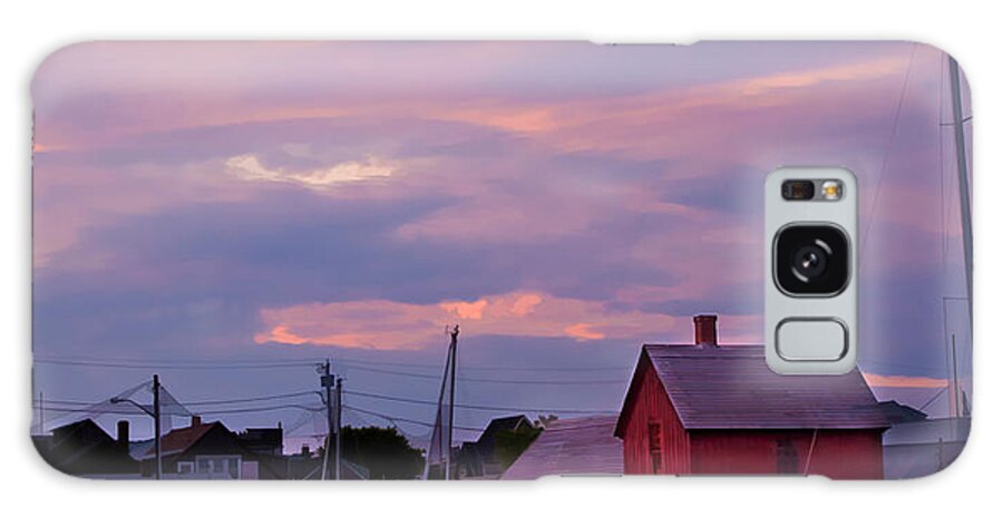 New England Galaxy Case featuring the photograph Rockport sunset over Motif #1 by Jeff Folger