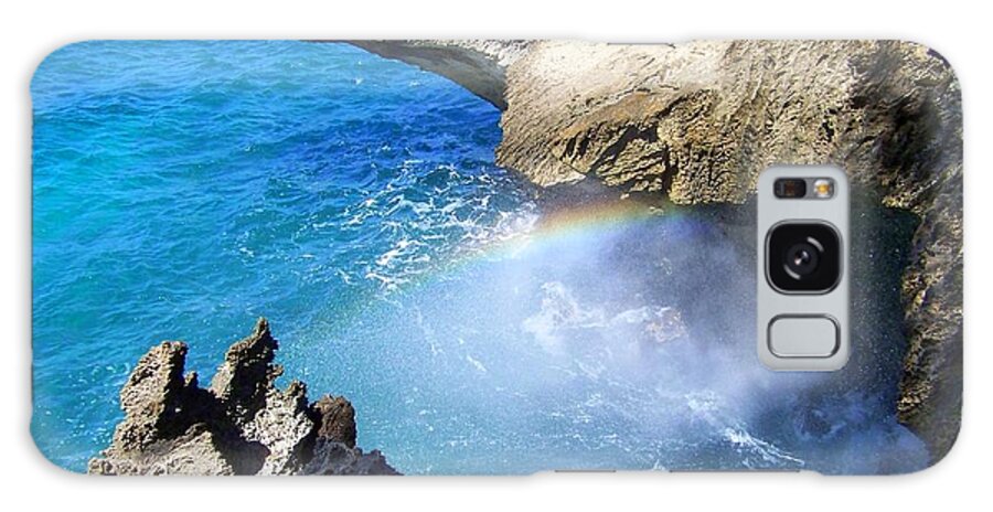 Kauai Galaxy S8 Case featuring the photograph Rocks and Rainbow by Susan Lafleur