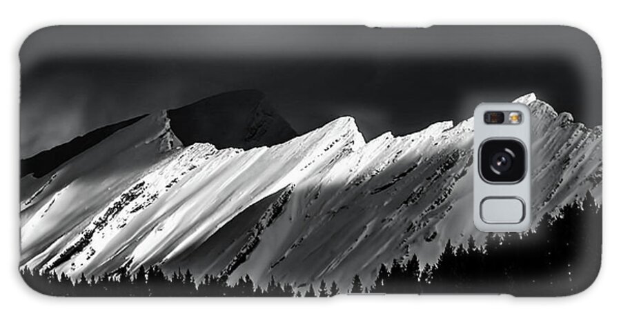 Moon Galaxy Case featuring the photograph Rocky Mountains in Moonlight by Elaine Hunter