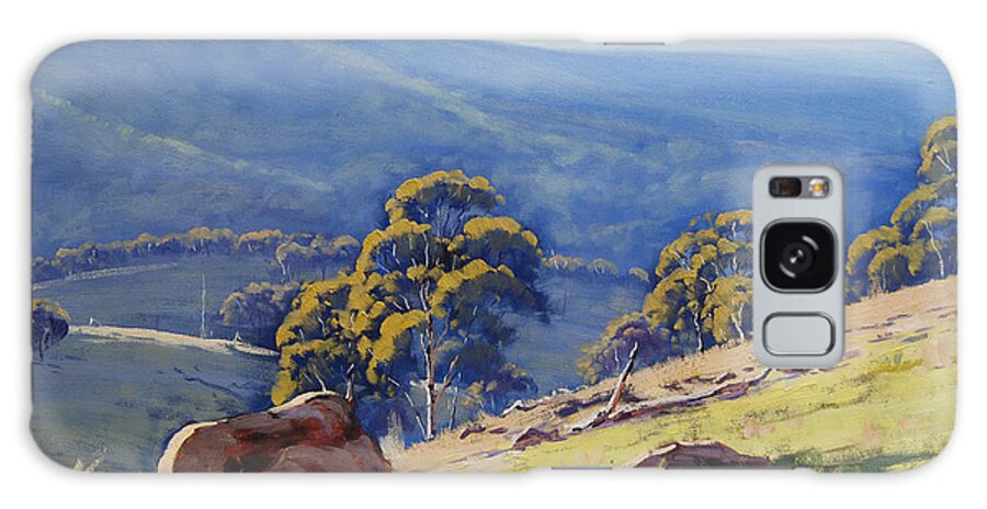 Australian Artists Galaxy Case featuring the painting Rocky outcrop near Bathurst by Graham Gercken