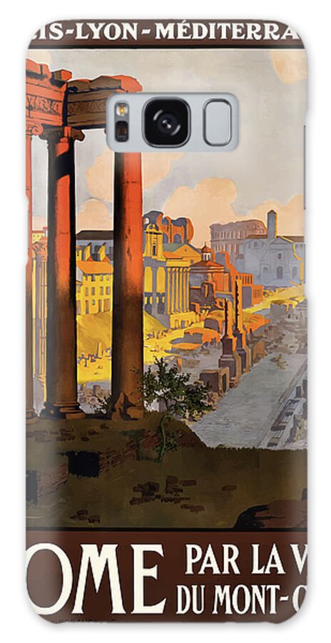 Rome Galaxy Case featuring the painting Rome, ancient ruins, railway by Long Shot