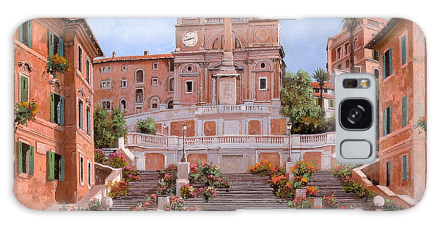Rome Galaxy Case featuring the painting Rome-Piazza di Spagna by Guido Borelli
