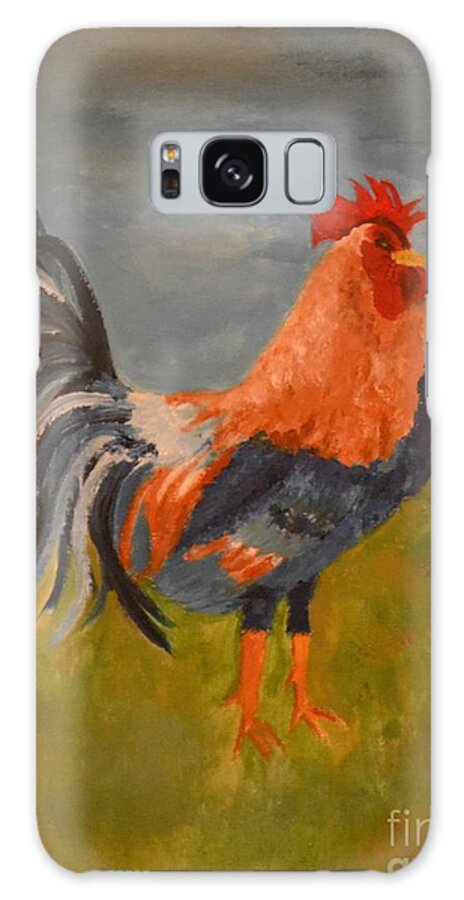 Rooster Galaxy S8 Case featuring the painting Rooster by Denise Tomasura