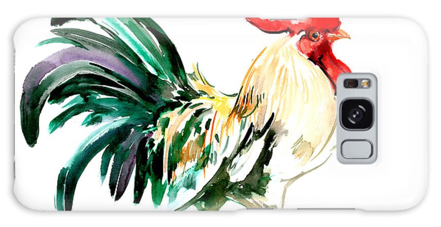 Rooster Galaxy Case featuring the painting Rooster by Suren Nersisyan