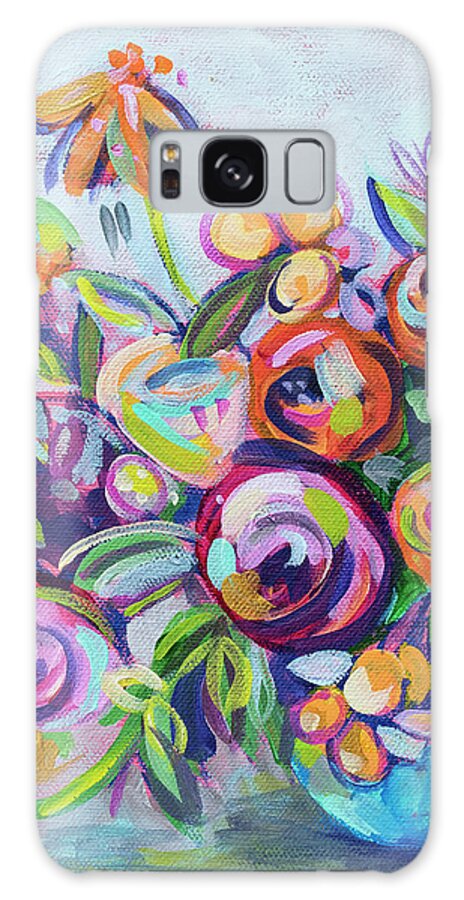 Bright Galaxy Case featuring the painting Roses and Kumquats by Kristin Whitney