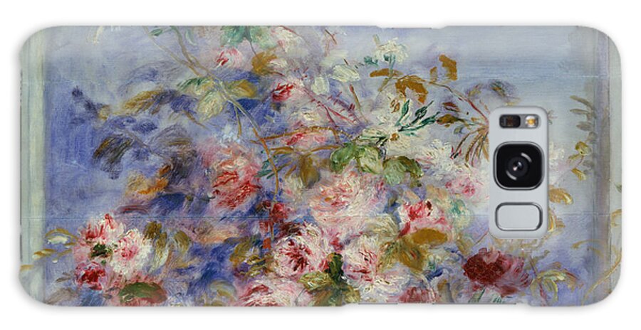 Renoir Galaxy Case featuring the painting Roses in a Window by Pierre Auguste Renoir