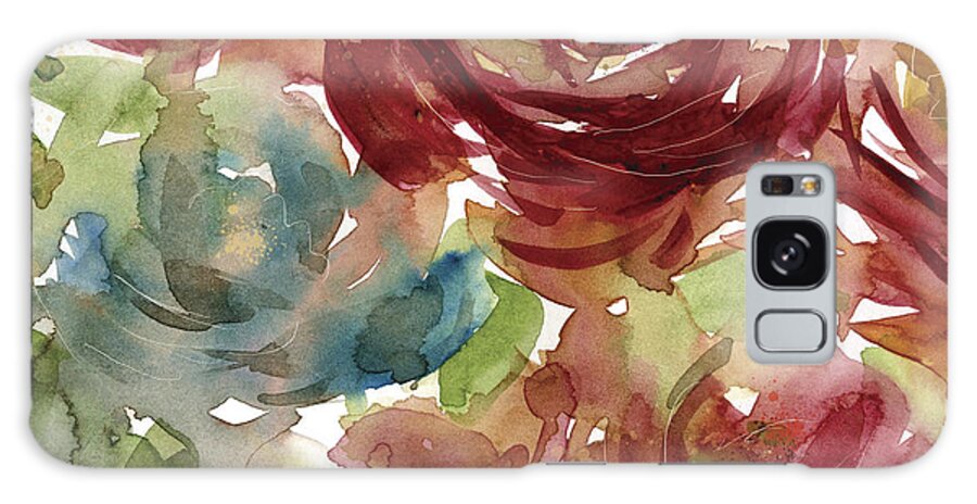 Watercolor Roses Galaxy Case featuring the painting Rosewater Garden 2 by Carol Robinson