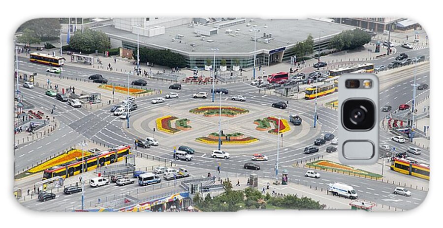 Warsaw Galaxy Case featuring the photograph Roundabout in Warsaw by Chevy Fleet