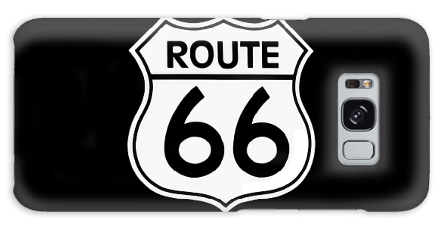 Route 66 Galaxy S8 Case featuring the digital art Route 66 Sign by Chuck Staley
