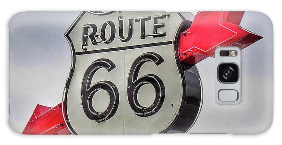 Route Galaxy Case featuring the photograph Route 66 Sign by Bert Peake