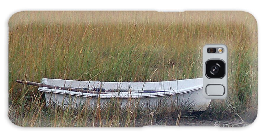 Boat Galaxy Case featuring the digital art Row Boat in Marsh by Dianne Morgado