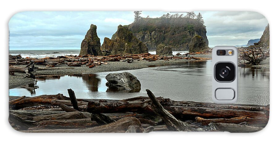 Ruby Beach Galaxy S8 Case featuring the photograph Ruby Beach Driftwood by Adam Jewell