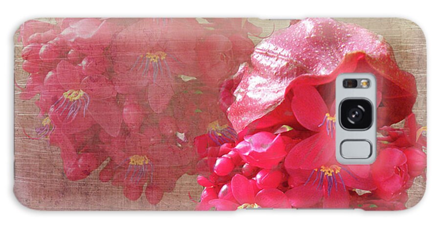 Flower Galaxy Case featuring the mixed media Ruby Colored Orchid by Rosalie Scanlon