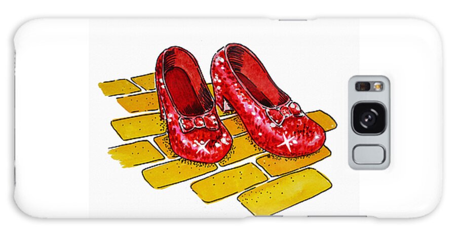 Wizard Of Oz Galaxy Case featuring the painting Ruby Slippers The Wizard Of Oz by Irina Sztukowski