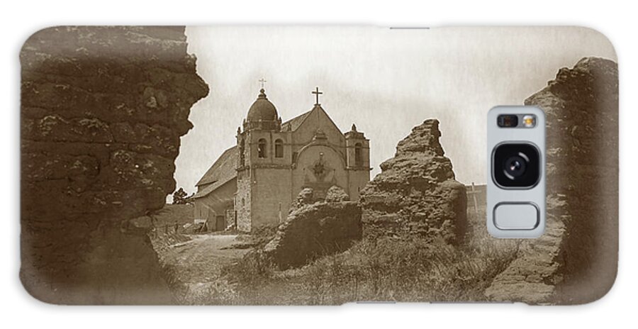 Ruins Galaxy Case featuring the photograph Ruins of Carmel Mission and Mission Church Circa 1905 by Monterey County Historical Society