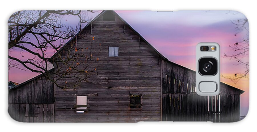 America Galaxy Case featuring the photograph Rural Skies of Dusk - Rustic Barn Photography by Gregory Ballos