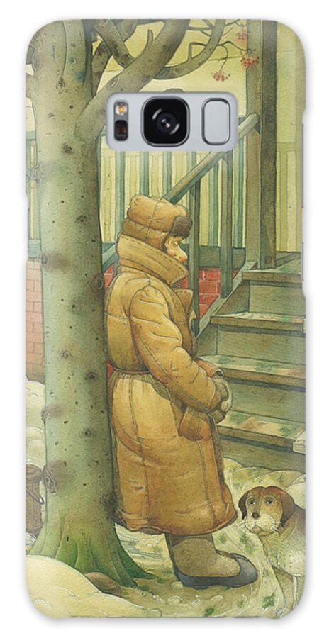 Russian Galaxy Case featuring the drawing Russian Scene 10 by Kestutis Kasparavicius