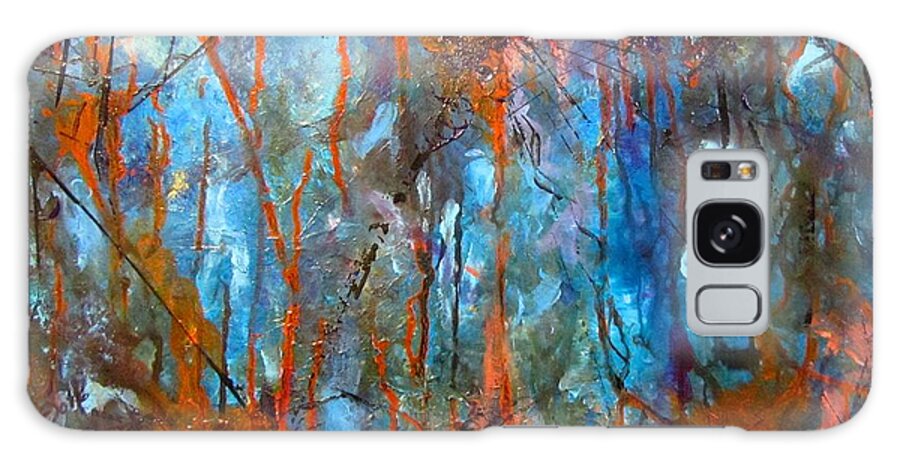 Abstract Art Galaxy Case featuring the painting Rust by Barbara O'Toole