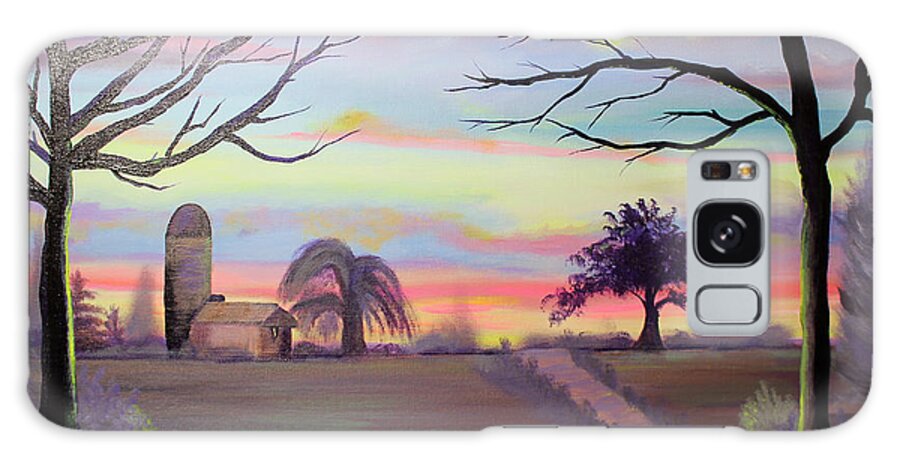 Farm Galaxy Case featuring the painting Rustic Beauty by Stacey Zimmerman