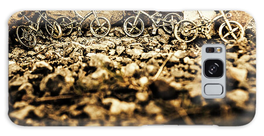 Bike Galaxy Case featuring the photograph Rustic mountain bikes by Jorgo Photography