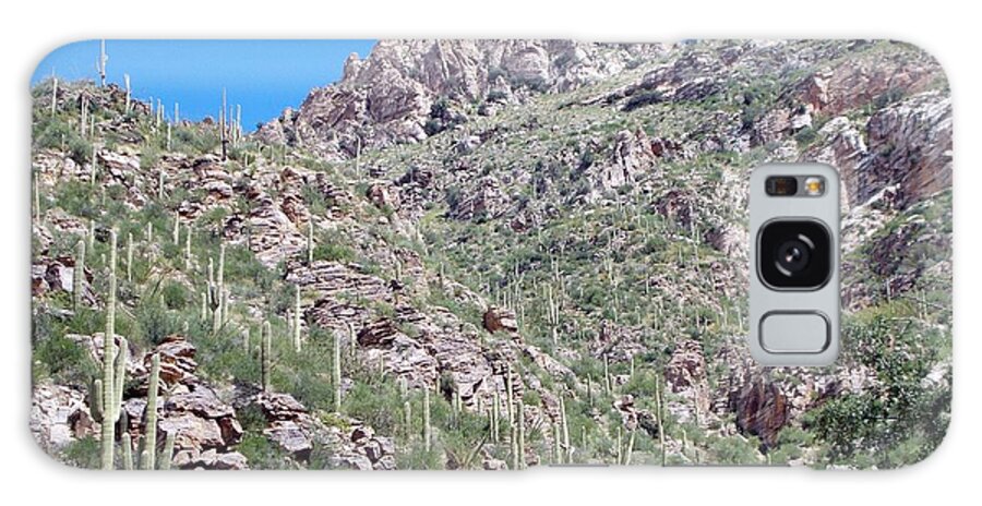 Sabino Canyon Galaxy Case featuring the photograph Sabino Canyon Cliffs by Jerry Bokowski