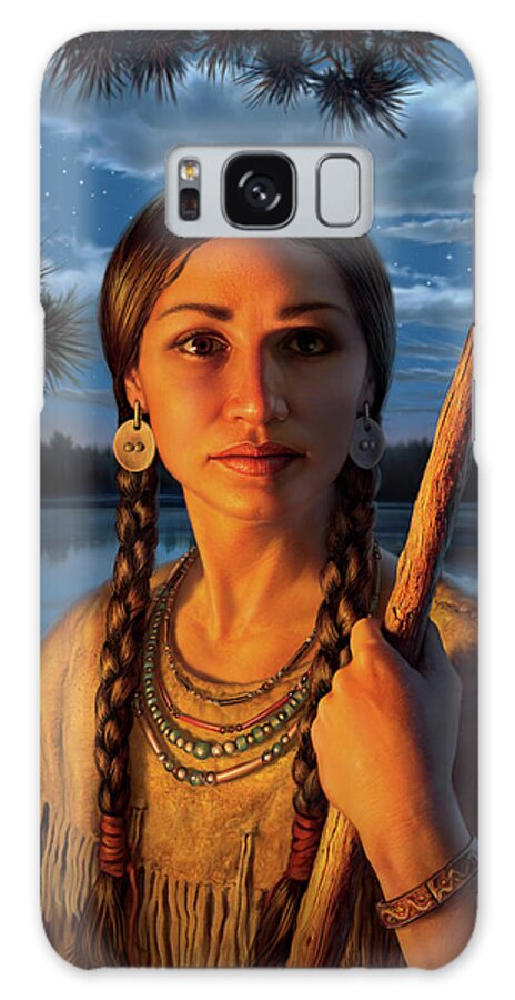 Sacagawea Galaxy Case featuring the digital art Sacagawea by Mark Fredrickson